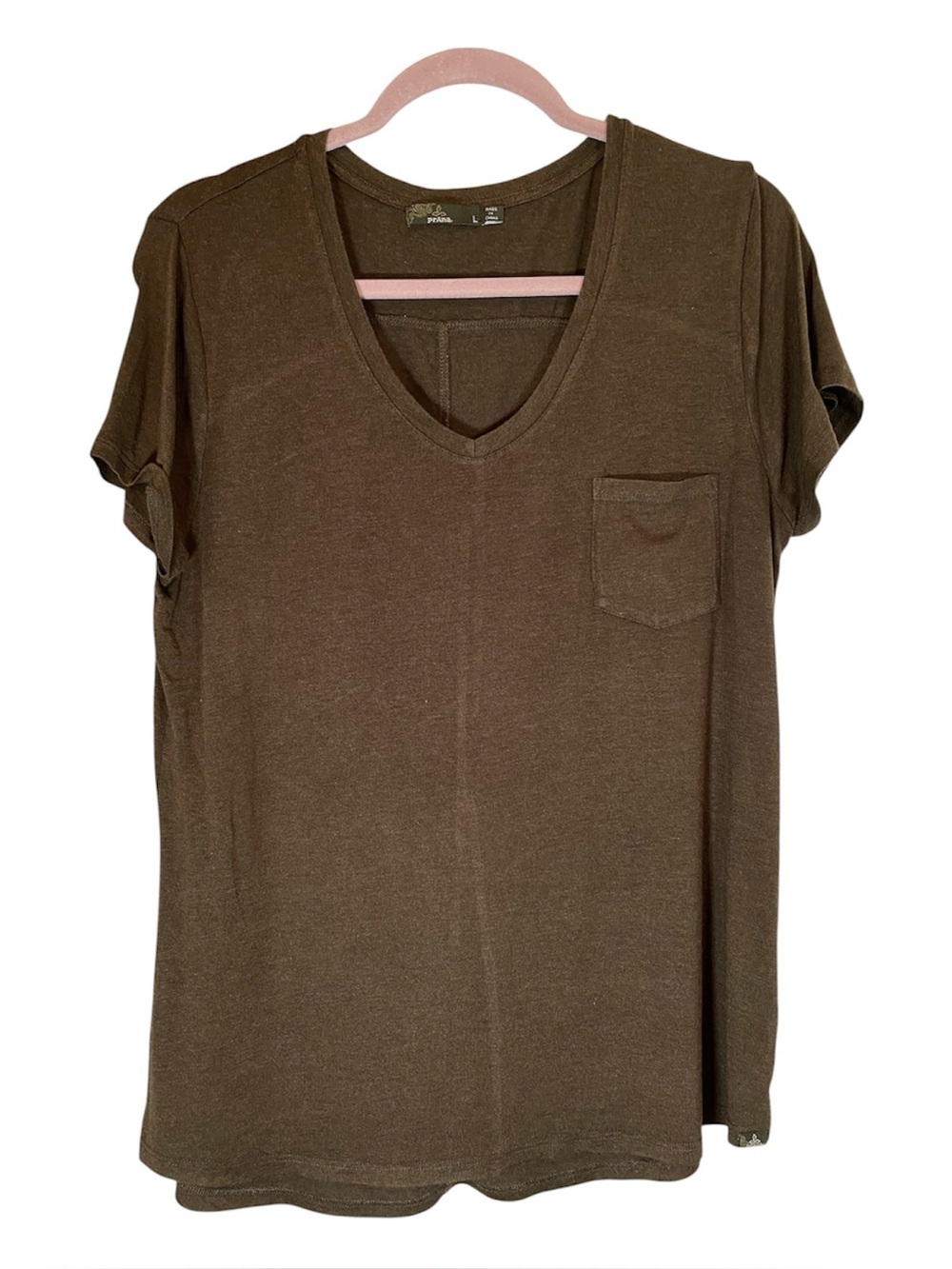 PRANA Women’s  V-Neck Olive‎ Green L